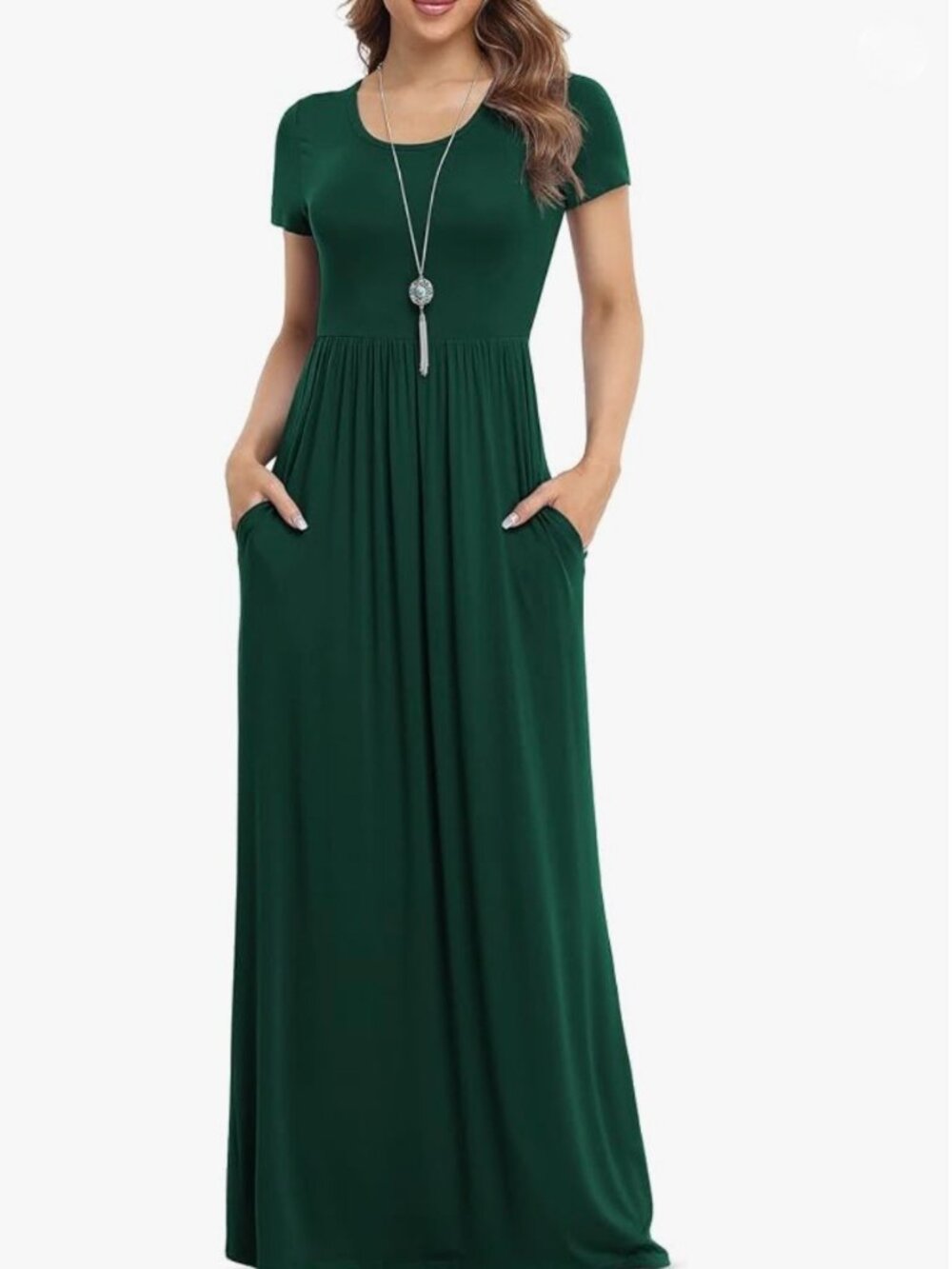 Dark Green Maxi Dress Size Medium